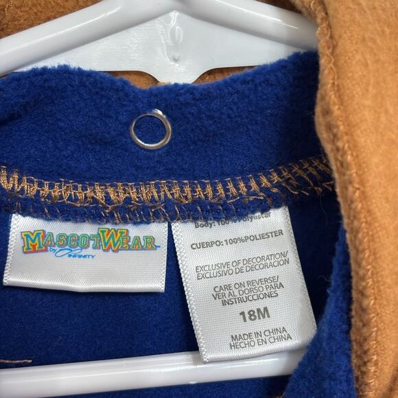 NWT Kids New York Giants Fleece Mascot Bear One Piece - Size 18M - Picture 3 of 6